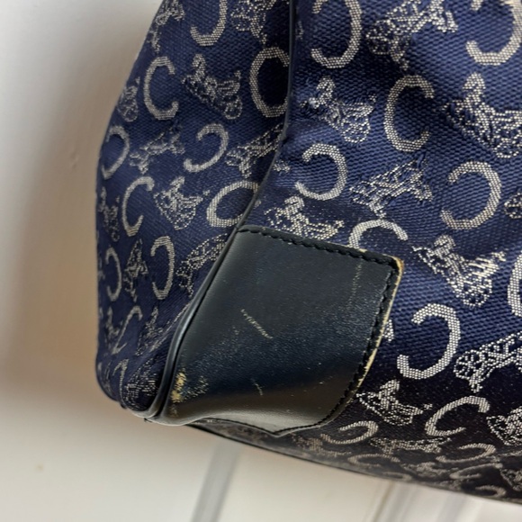 Celine Navy and Black Patterned Tote - Picture 5 of 16
